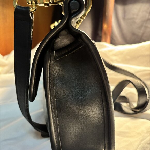 Vintage Coach Willis Shoulder Bag – Black Glove-Tanned Leather –Free Shipping - Picture 8 of 15